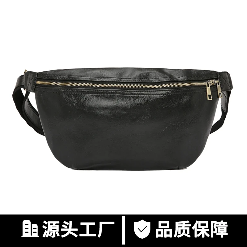 胸包大尺寸潮酷复古男包潮包时尚休闲潮流个性黑色百搭单肩9943