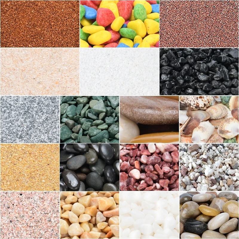 YEE养宠装备天然雨花石鹅卵石五彩色石头鱼缸多肉铺面盆栽造景底