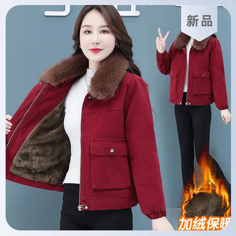 2025冬季新款加绒加厚棉衣棉服女洋气减龄小个子短款保暖夹克外套