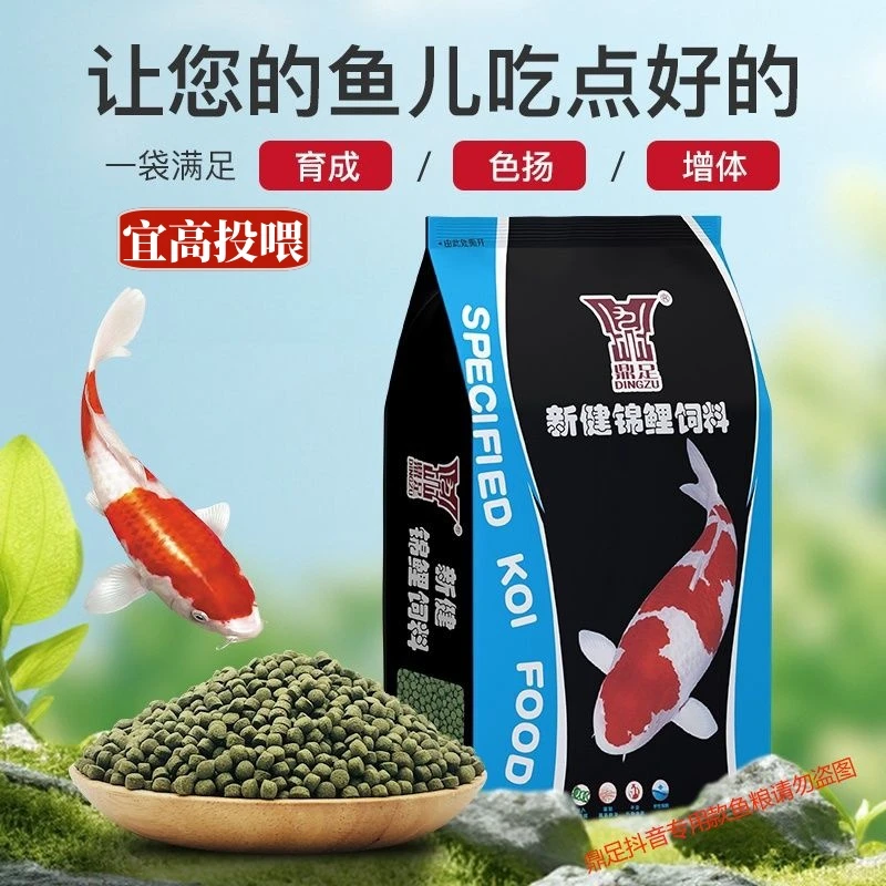 鼎足【增体+色扬】锦鲤鱼饲料金鱼蝴蝶鲤增肥增色上浮鱼食鱼粮饲料