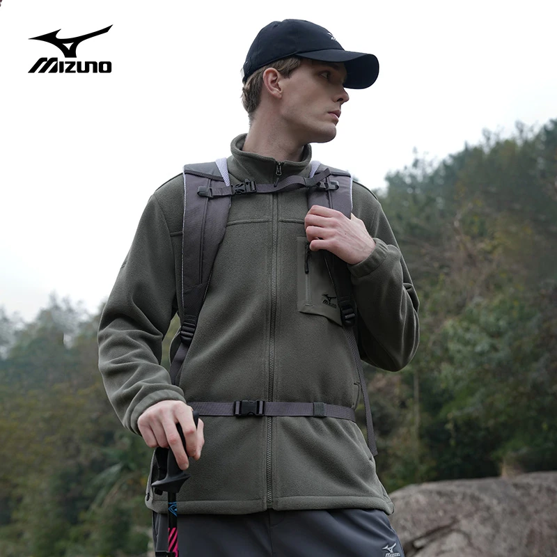 Mizuno/美津浓蓬松奥粒绒户外秋冬蓄热锁温长袖抓绒外套A2CC3504