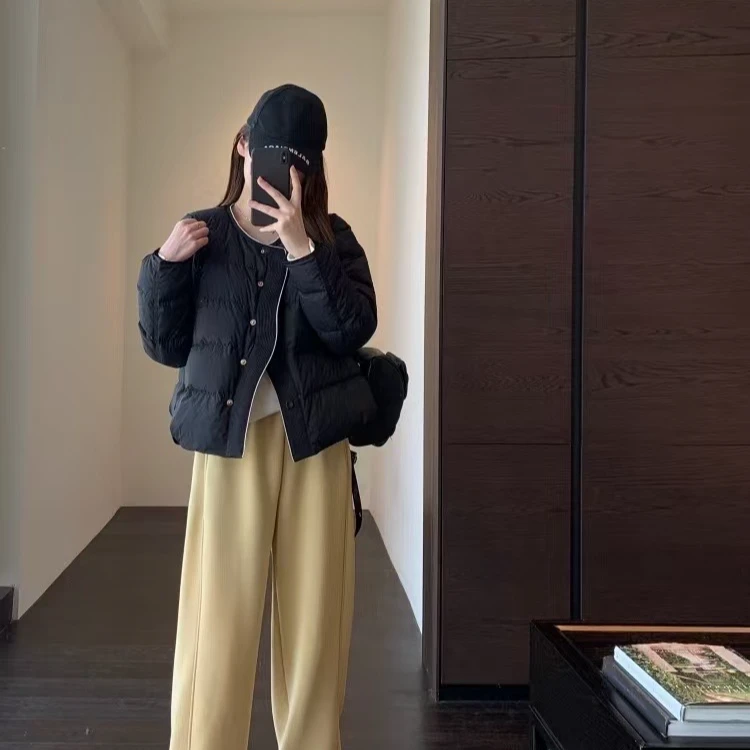 女秋冬新款加绒加厚保暖舒适直筒裤休闲卫裤