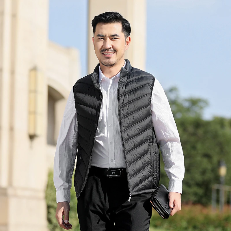 短款保暖秋冬棉服冬季立领休闲新款男士轻薄款棉马甲大码坎肩运动