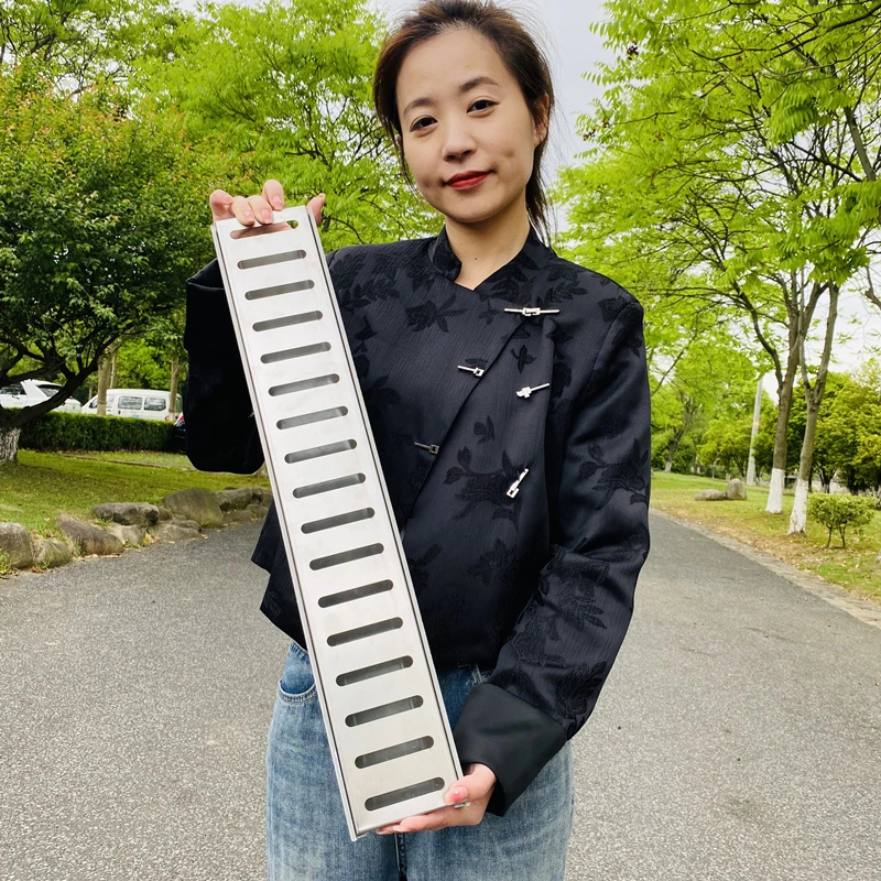成品排水沟厨房庭院树脂线性排水U型槽不锈钢地沟下水道栅栏盖板