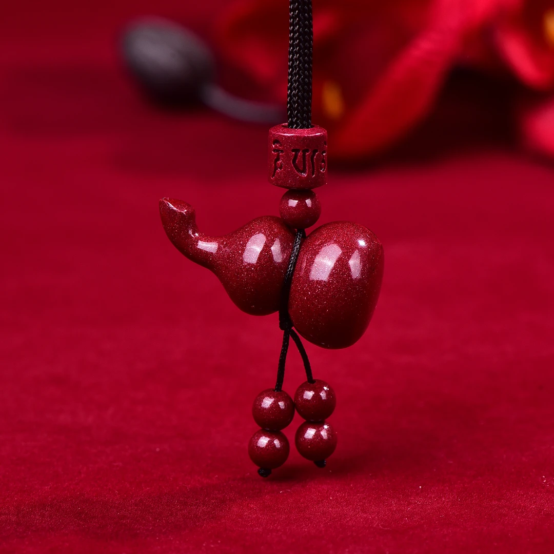 含辰砂工艺品保真朱砂高含量紫金砂葫芦吊坠男女款朱砂项链坠