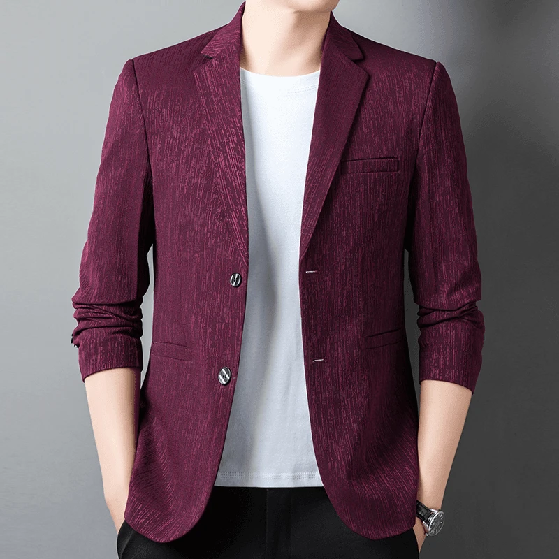轻奢商务休闲潮流四季通用男士西服外套中青年韩版男装单西服上衣
