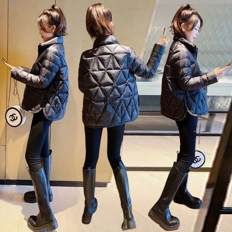 时尚短款棉服女2023冬新款韩版立领宽松保暖棉衣外套潮羽绒服显瘦