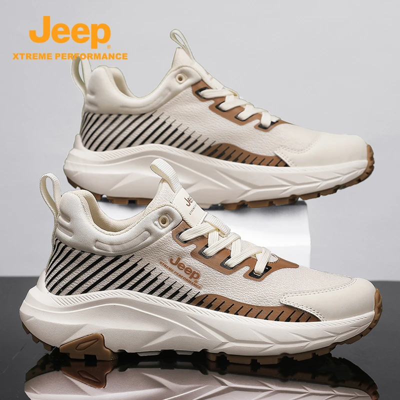 jeep吉普男鞋运动鞋春季2024新款户外登山鞋子男款青少年舒适跑鞋