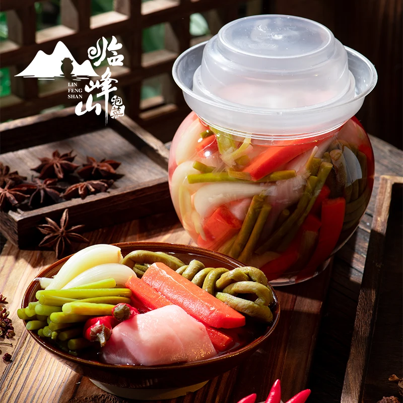 重庆手工老坛泡菜酸辣爽口即食混合蔬菜开胃下饭萝卜缸豆蒜台藠头