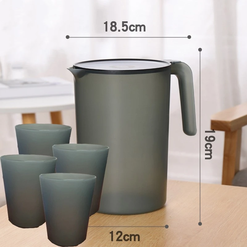 【一壶四杯】家用冷水壶塑料耐高温大容量夏季凉水杯泡茶凉水扎壶