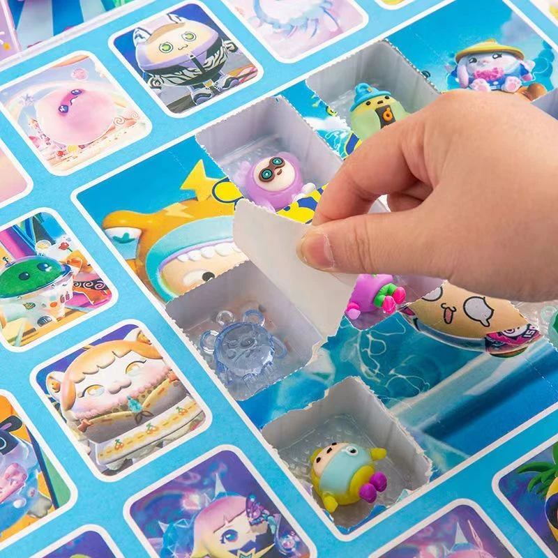 小孩盲盒洞洞乐蛋仔潮玩戳戳乐带4个大挂件水晶公仔礼物新年礼物