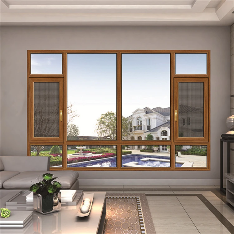 南京断桥铝金刚网一体窗铝合金系统内开封阳台隔音平开窗厂家双层