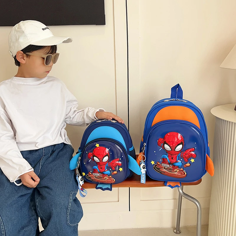 幼儿园蜘蛛侠奥特曼英雄书包3-6岁小中大班女孩美人鱼儿童好书包5