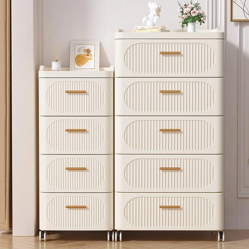 抽屉式收纳柜五斗柜塑料柜子储物柜置物客厅家用多层床头零食加厚