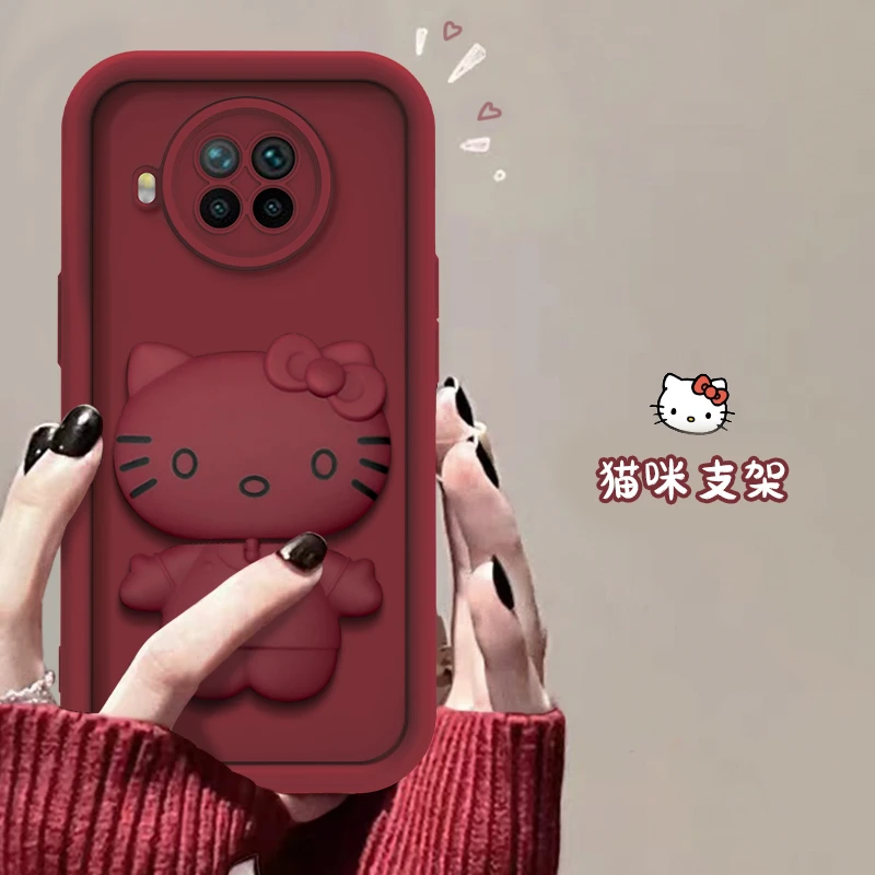 红米note9Pro手机壳猫猫支架款网红爆款天眼硅胶全包防摔可爱女款