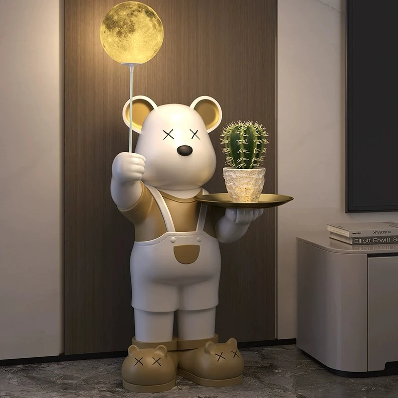 暴力熊客厅大型落地潮玩电视柜高档家居存钱罐乔迁送礼摆件装饰品