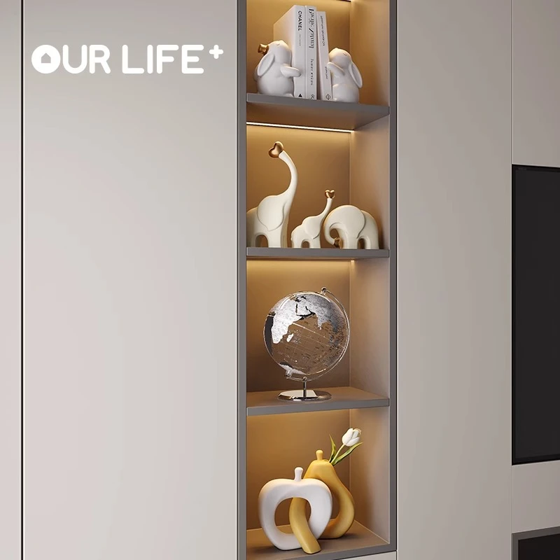 简约创意轻奢酒柜装饰品高档工艺品乔迁之喜新家客厅玄关套装摆件