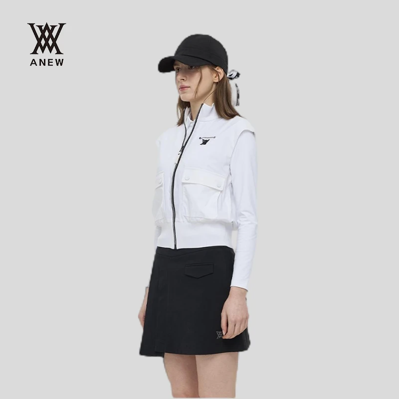 ANEW高尔夫运动服装女背心马甲百搭户外女装白色新款AGESWKV03