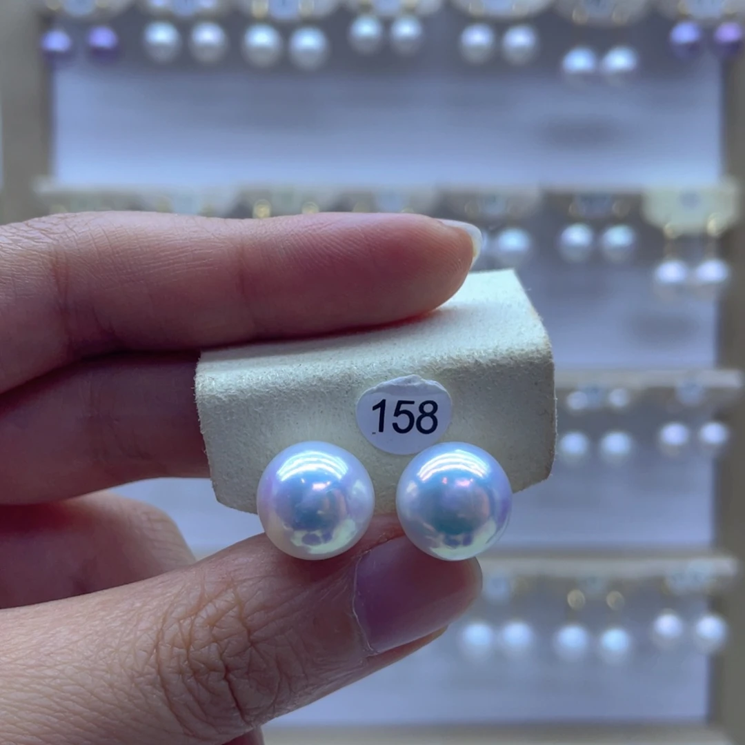 淡水珍珠耳饰18K金镶嵌