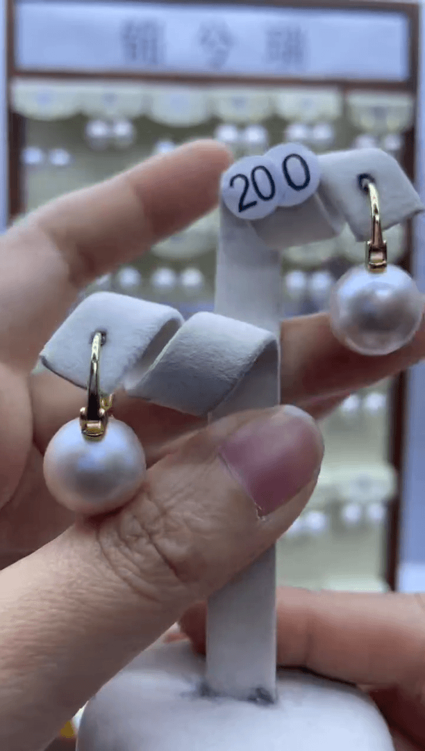 【闪购商品】淡水珍珠耳饰银S925镶嵌200