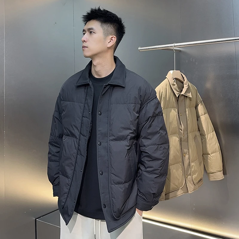 原创设计高品质90绒轻薄羽绒服男宽松外套白鸭绒~实体店同步上新