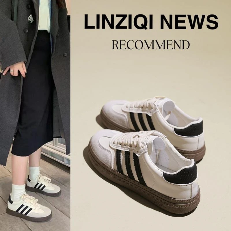 阿甘鞋女鞋休闲运动鞋德训小白鞋2025年春季新款板鞋透气百搭单鞋