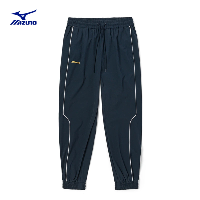 Mizuno/美津浓男23秋季新款防泼水宽松束脚HERITAGE棒球文化长裤