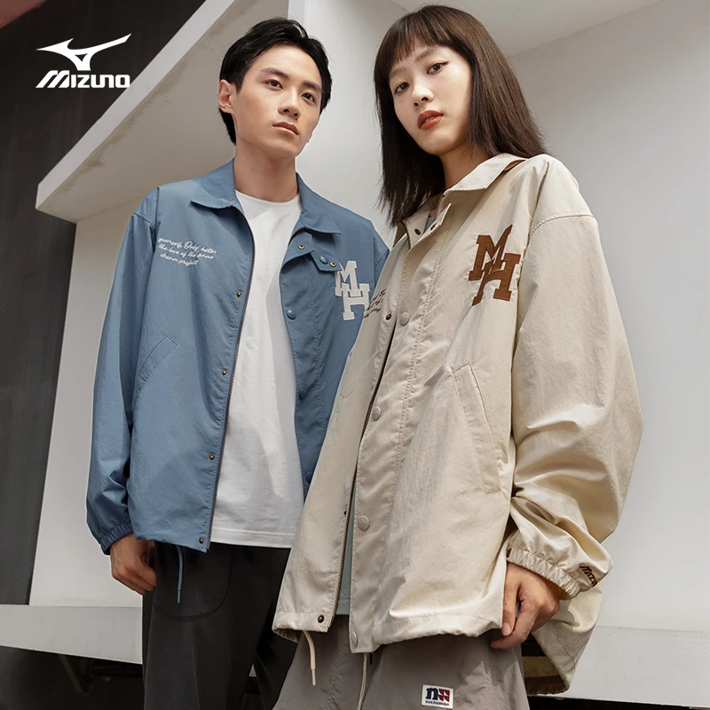 Mizuno/美津浓运情侣款动户外外套休闲宽松梭织夹克HERITAGE系列