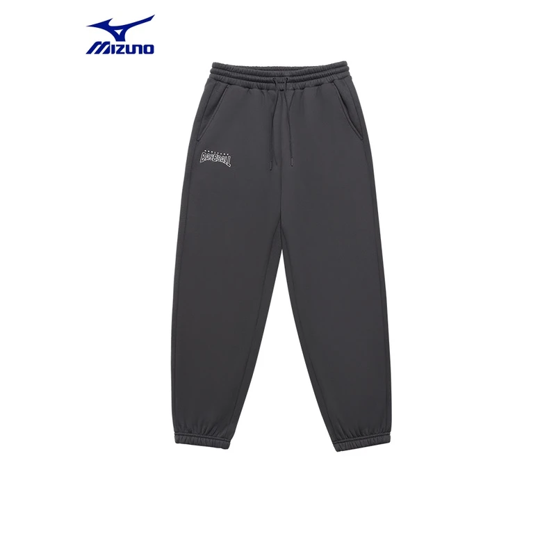 Mizuno美津浓23秋冬男女宽松束脚抓绒针织长裤HERITAGE系列