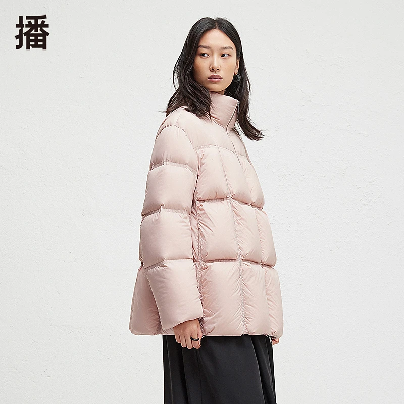 播时尚户外光泽质感金属拉链羽绒服DDR4RD5080