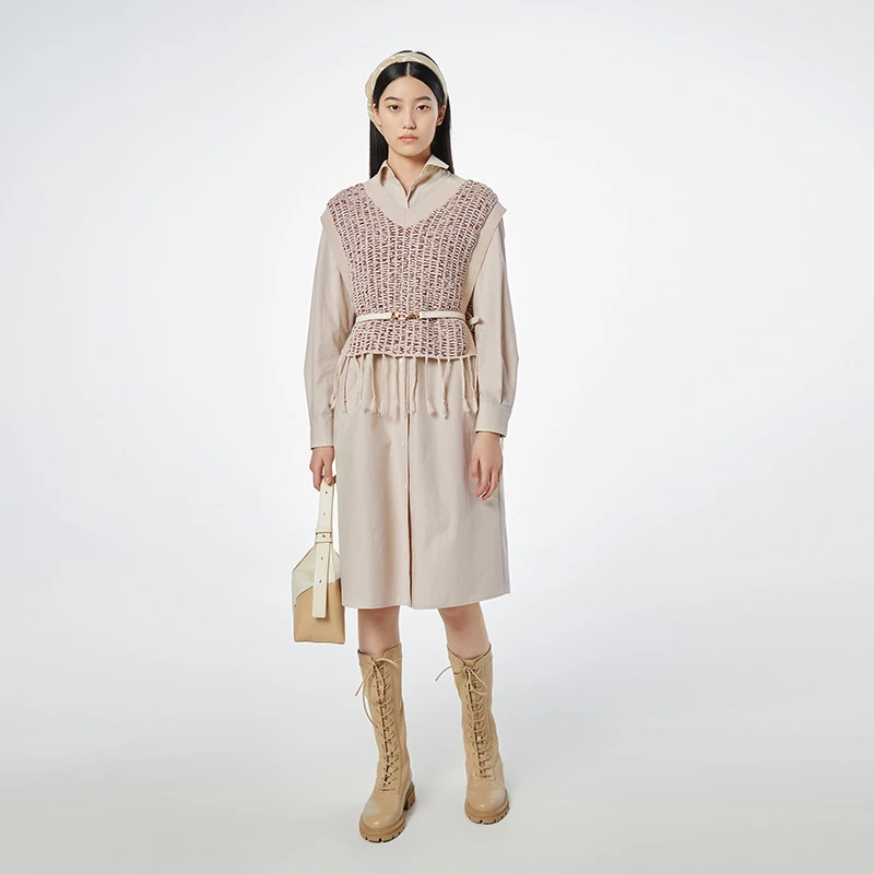 播新款通勤气质设计师连衣裙女热力感BDQ1LD0637