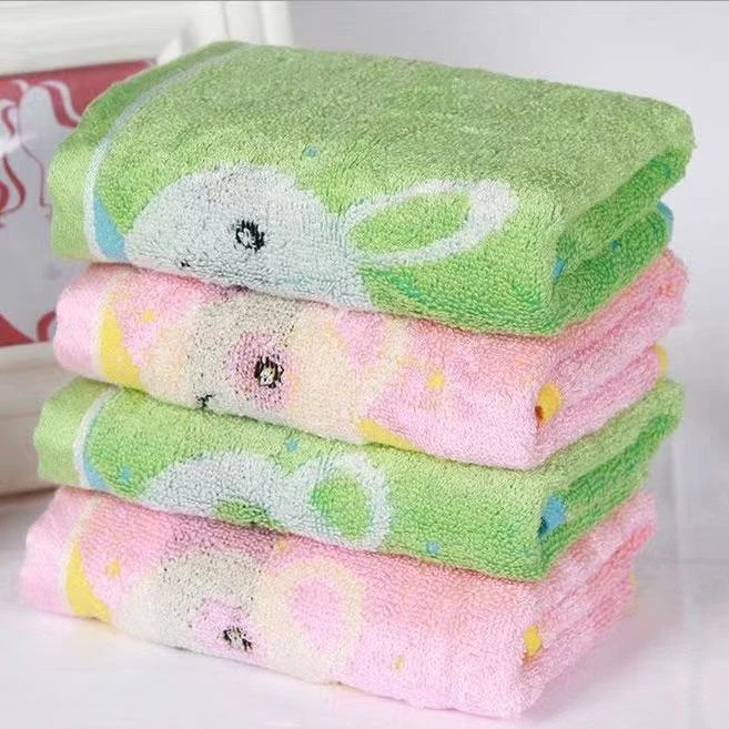 【色织提花】竹纤维小毛巾柔软可爱吸水长方形洗脸擦手家用加厚