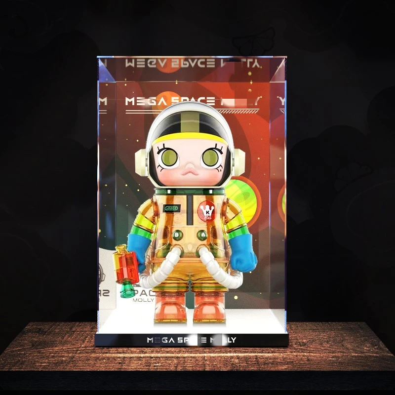 适用泡泡马特SPACE MOLLY果冻1000% 400%防尘收纳亚克力展示盒