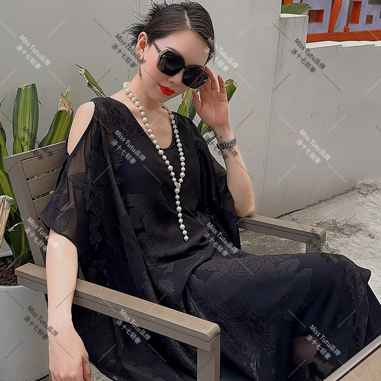 Miss TuTu繁花】高级女装轻奢2025新款修身气质连衣裙大牌撤柜女装