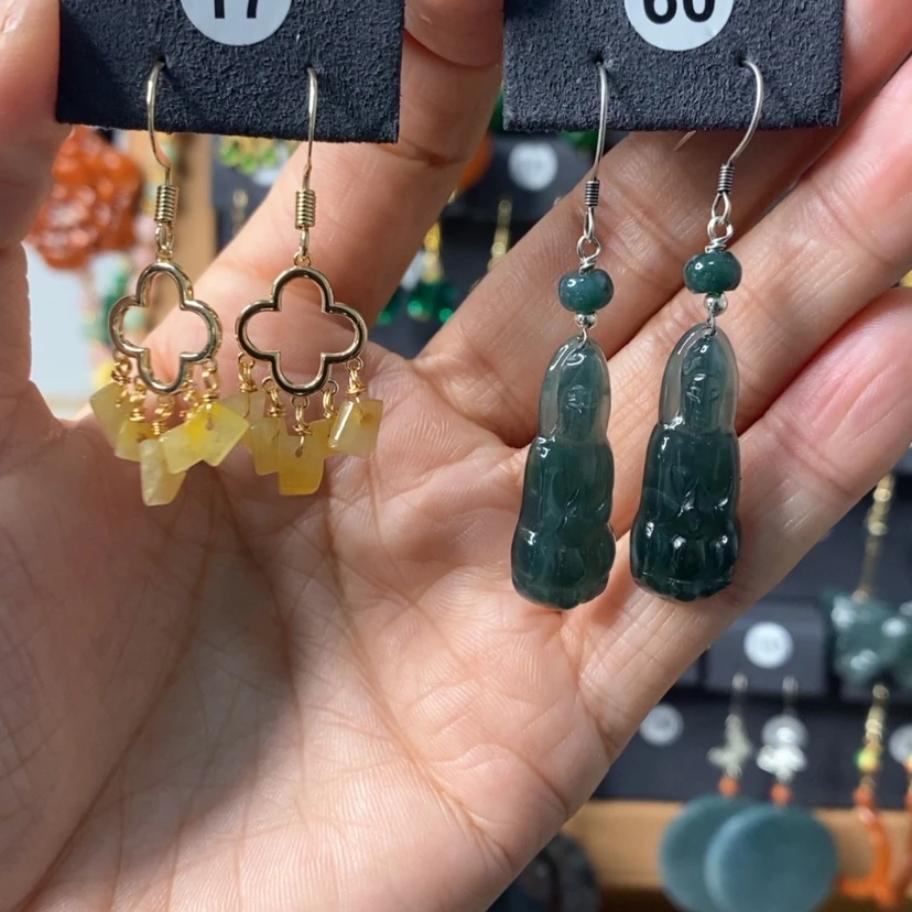 【闪购商品】翡翠耳饰未镶嵌532