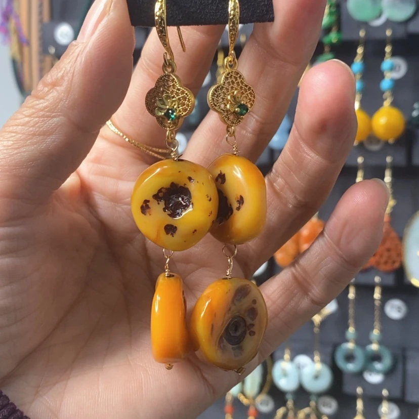 【闪购商品】翡翠耳饰未镶嵌348