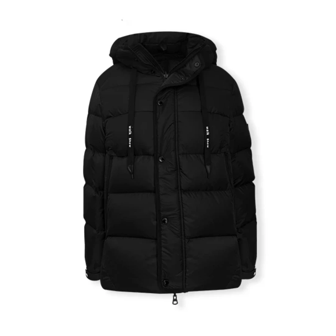 2024 冬季上新设计可双面穿情侣连帽绒外套 W5009