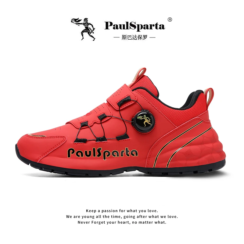 PaulSparta/斯巴达保罗夏季男鞋轻奢纽扣增高透气防滑休闲运动鞋