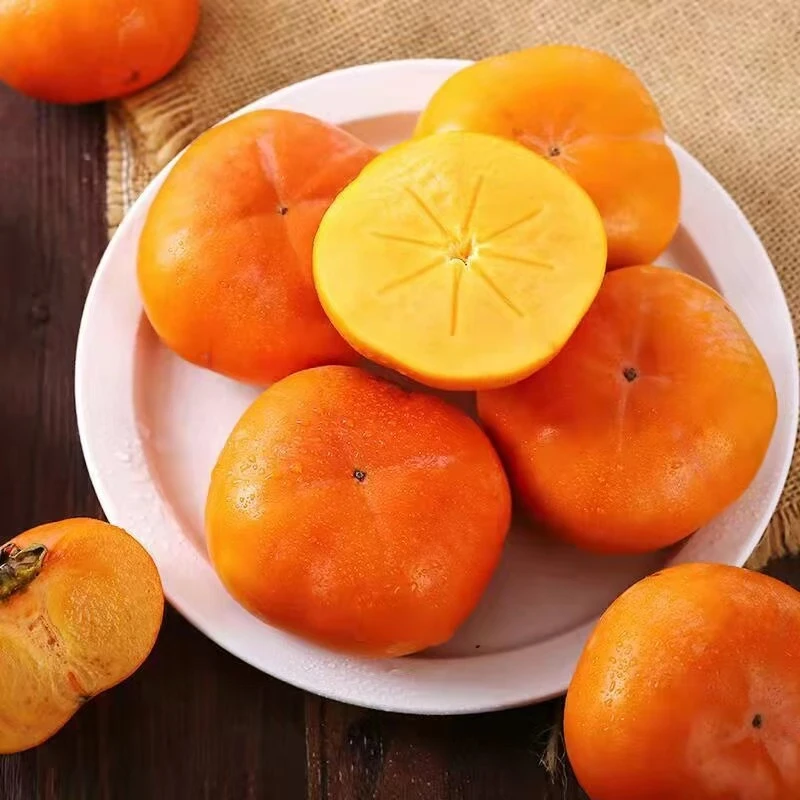 新鲜巧克力脆柿纯甜不涩口、单果130g+