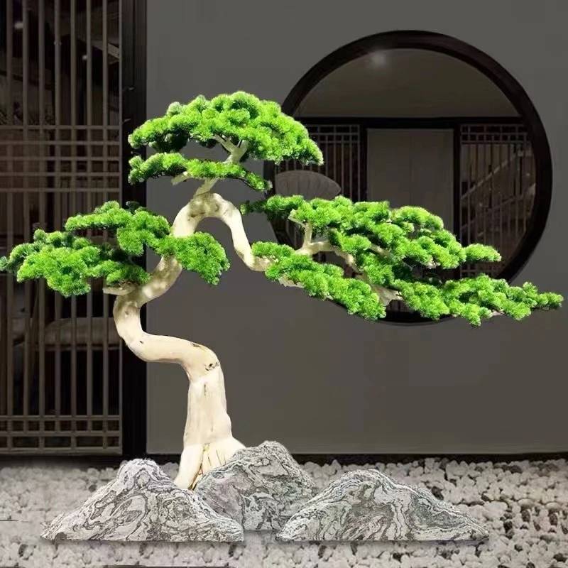 高端罗汉松造型地景树室内植物庭院迎客松真树老桩客厅办公室盆栽