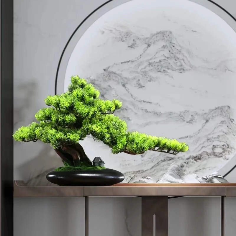 米叶罗汉松盆景老桩罗汉松米叶盆景悬崖造型盆景真树罗汉松室内