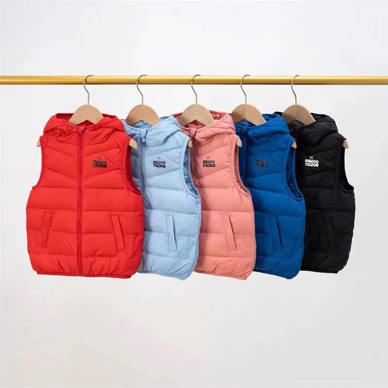 BTE4SU037巴布豆卡乐儿童羽绒连帽马甲时尚休闲轻薄