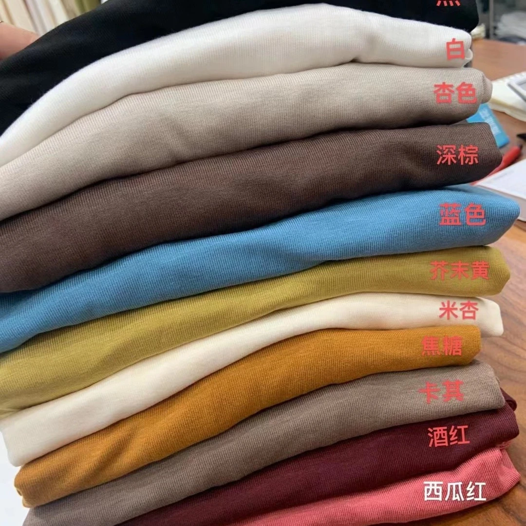 纯色高领打底百搭T恤