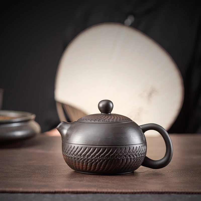 麒驭紫砂壶原矿紫陶泥茶壶功夫茶具家用泡茶壶大号单壶高端泡茶器