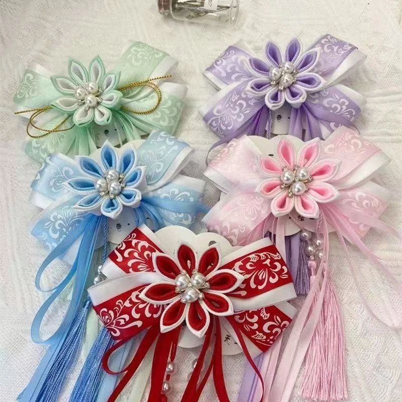 diy手工材料包手工青花瓷大飘带套餐送胶棒 非成品 配件