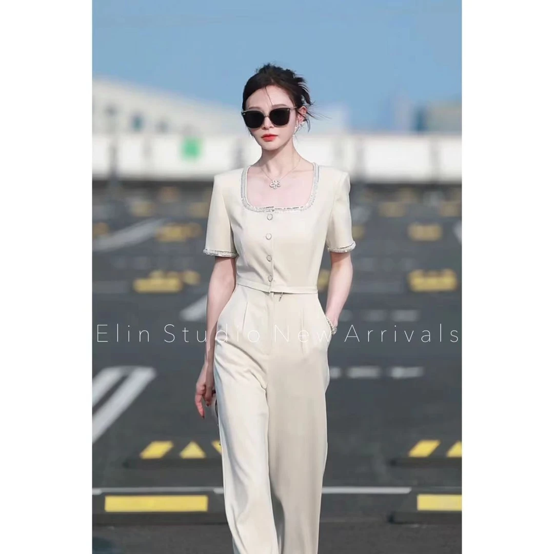 一琳Elin 【团宠】设计时尚款套装连体裤XMZH3194