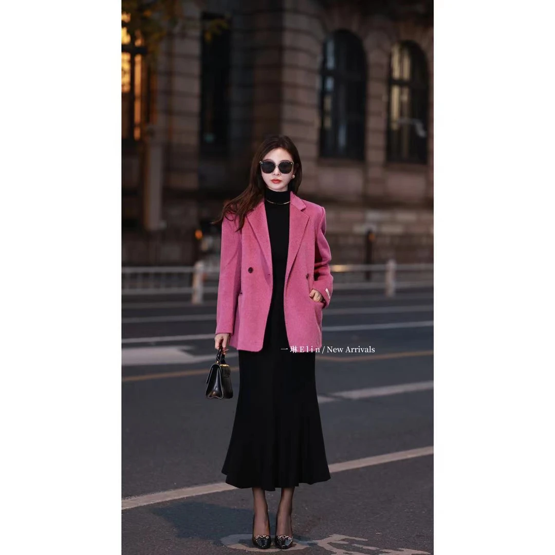 一琳Elin【多美娜短款】冬季新款大衣外套XMZH2155