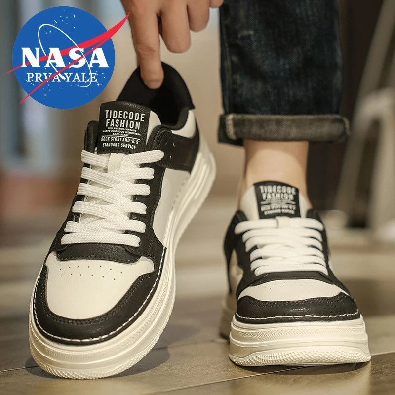 NASA联名男鞋夏季2025新款经典百搭休闲板鞋低帮透气厚底耐磨潮鞋