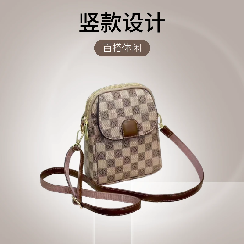 YGLS/雅格莱诗新款手机包坚款斜挎小包包百搭休闲定型女包牛皮包