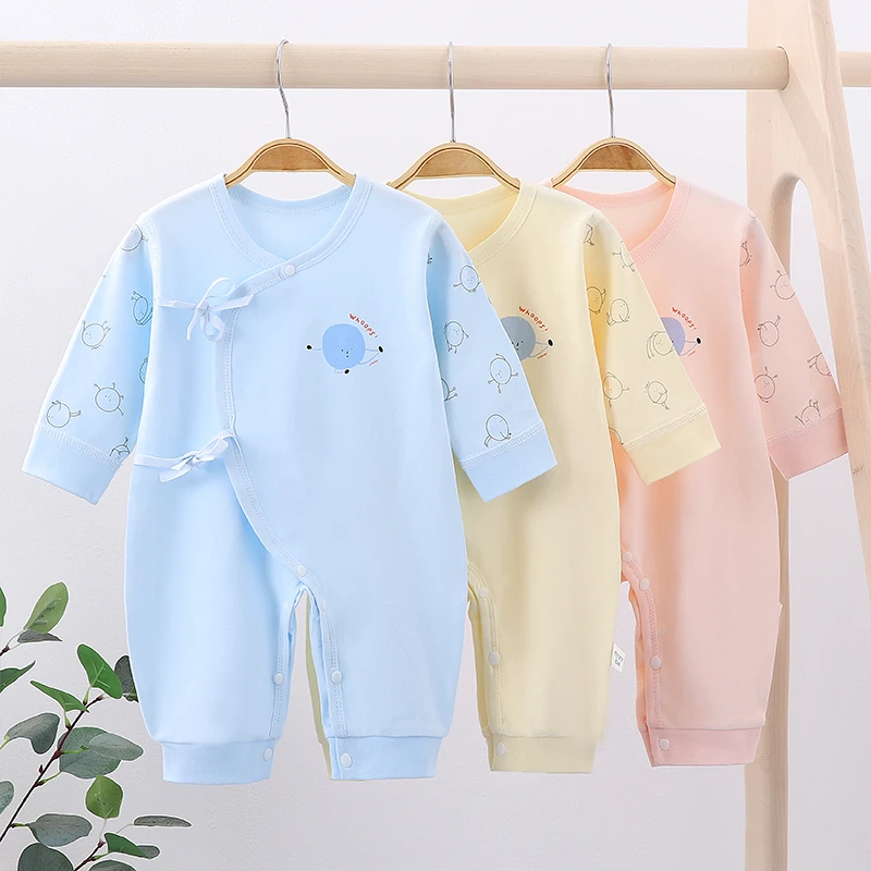 （新生儿）婴蒂 四季单层无骨系绳蝴蝶衣